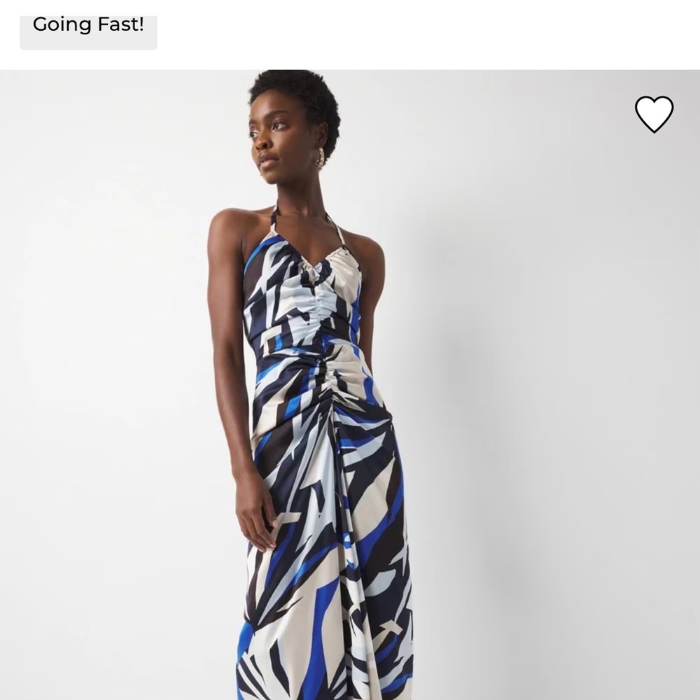 White House Black Market Blue and Black Maxi Dress